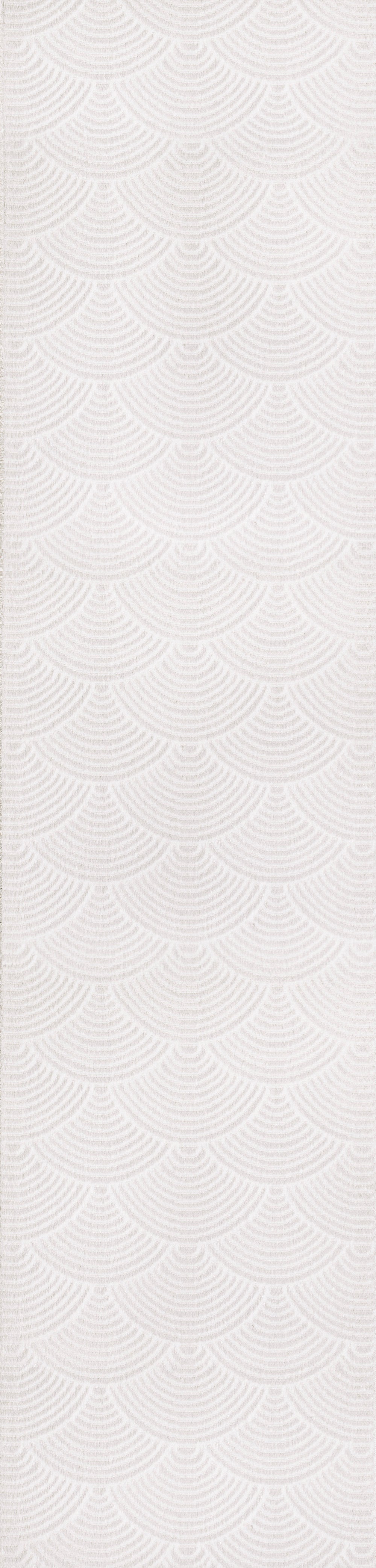 Porter Geometric Art Deco Fan Pattern High-Low Runner Rug