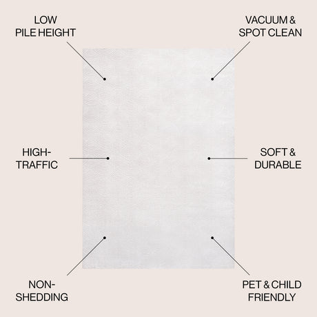 Porter Geometric Art Deco Fan Pattern High-Low Area Rug