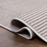 Cole Modern Minimalist Pinstripe High-Low Runner Rug