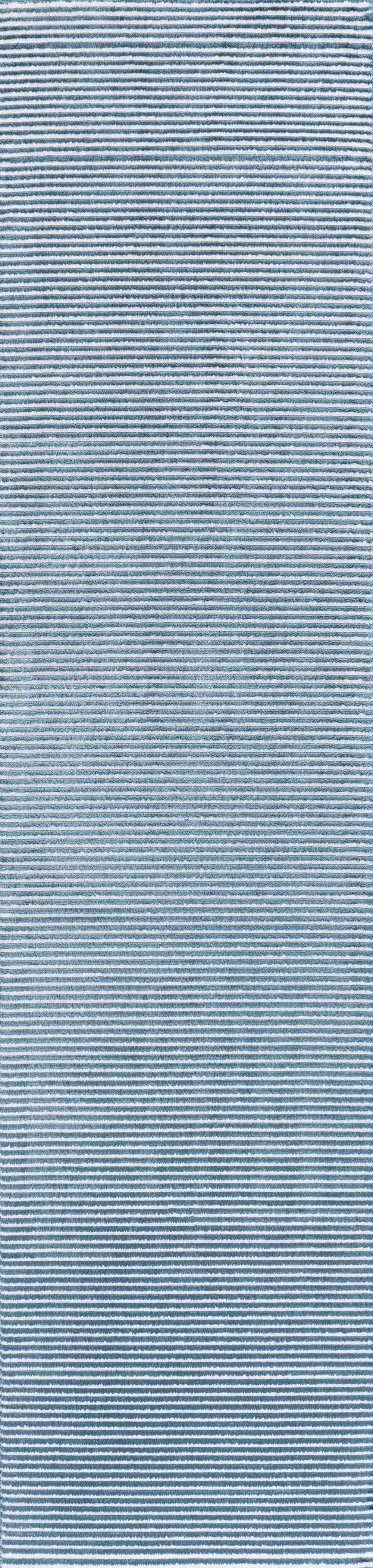 Cole Modern Minimalist Pinstripe High-Low Runner Rug