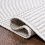 Cole Modern Minimalist Pinstripe High-Low Runner Rug
