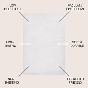 Cole Modern Minimalist Pinstripe High-Low Area Rug
