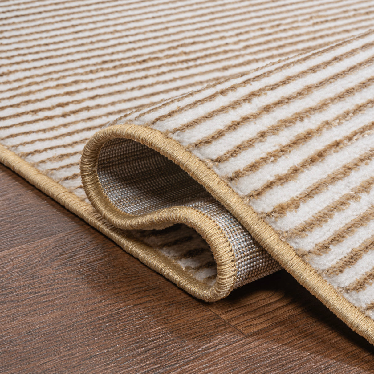 Cole Modern Minimalist Pinstripe High-Low Runner Rug
