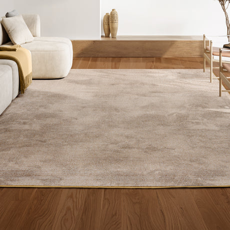 Cole Modern Minimalist Pinstripe High-Low Area Rug