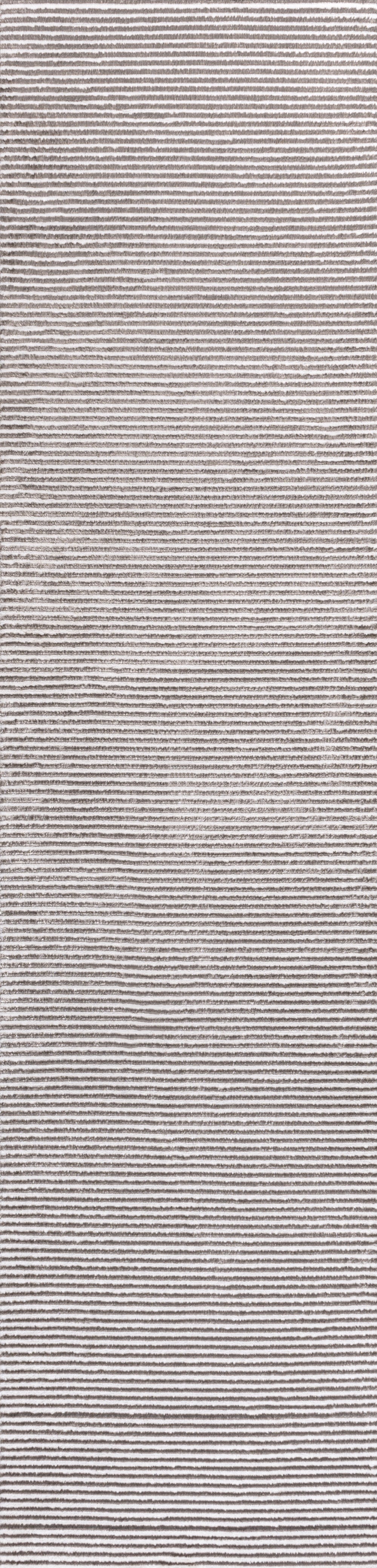 Cole Modern Minimalist Pinstripe High-Low Runner Rug