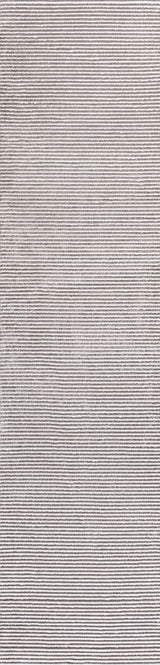 Cole Modern Minimalist Pinstripe High-Low Runner Rug