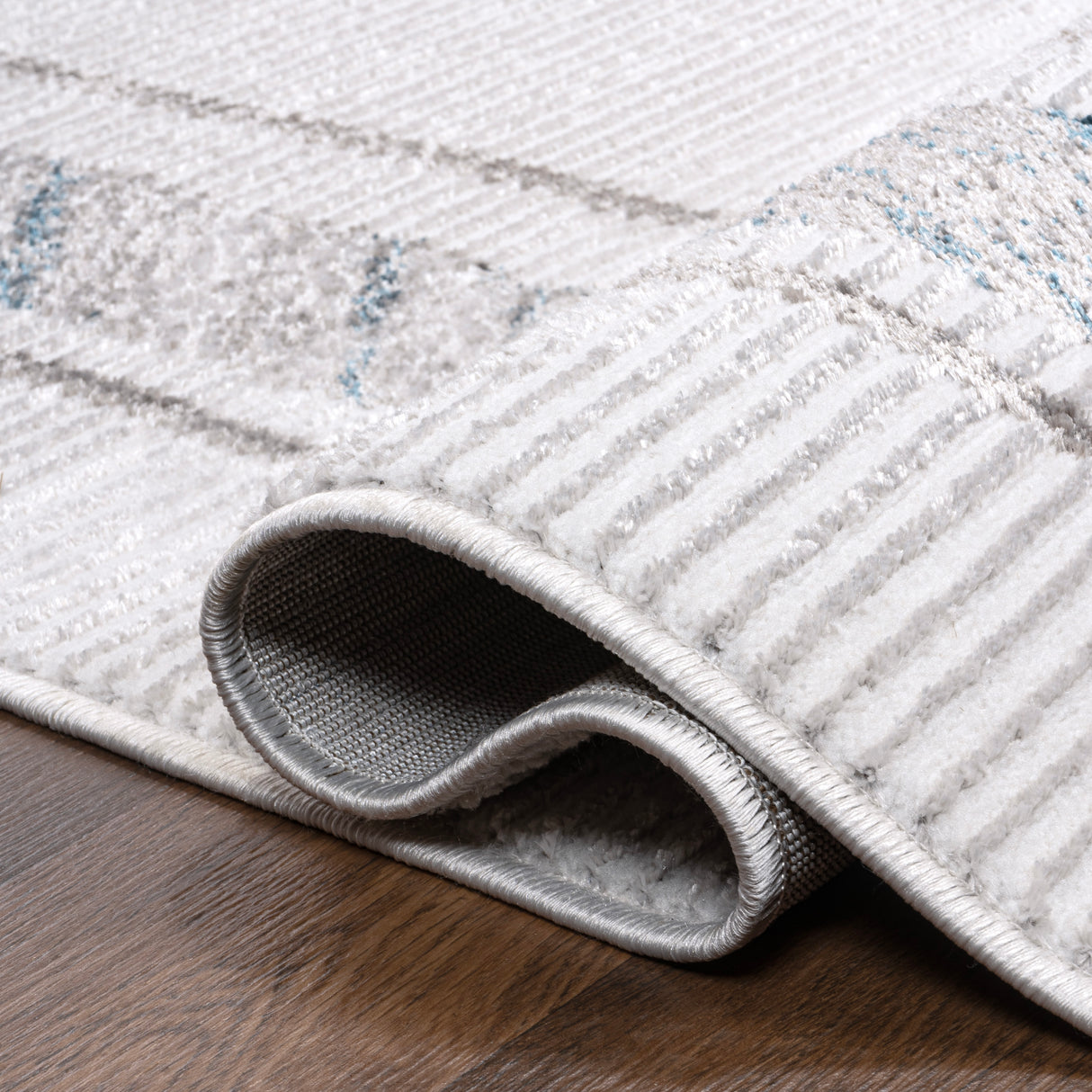 Athens Classic Border Marble Pattern High-Low Runner Rug