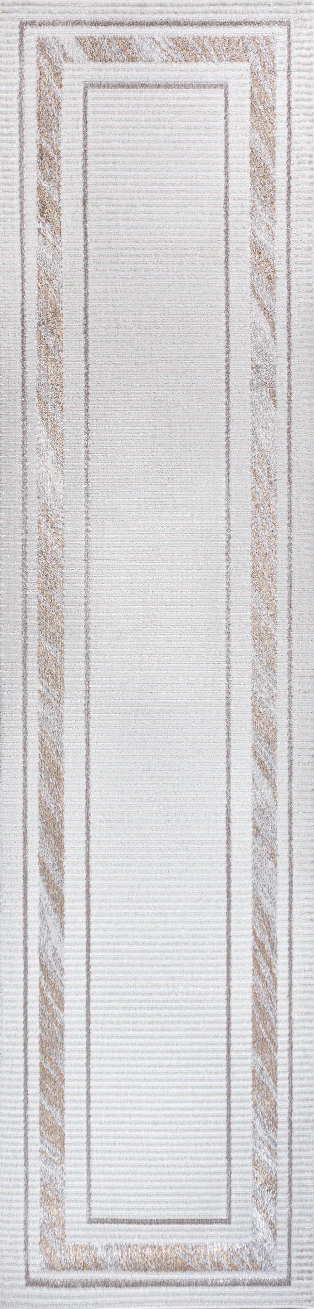 Athens Classic Border Marble Pattern High-Low Runner Rug