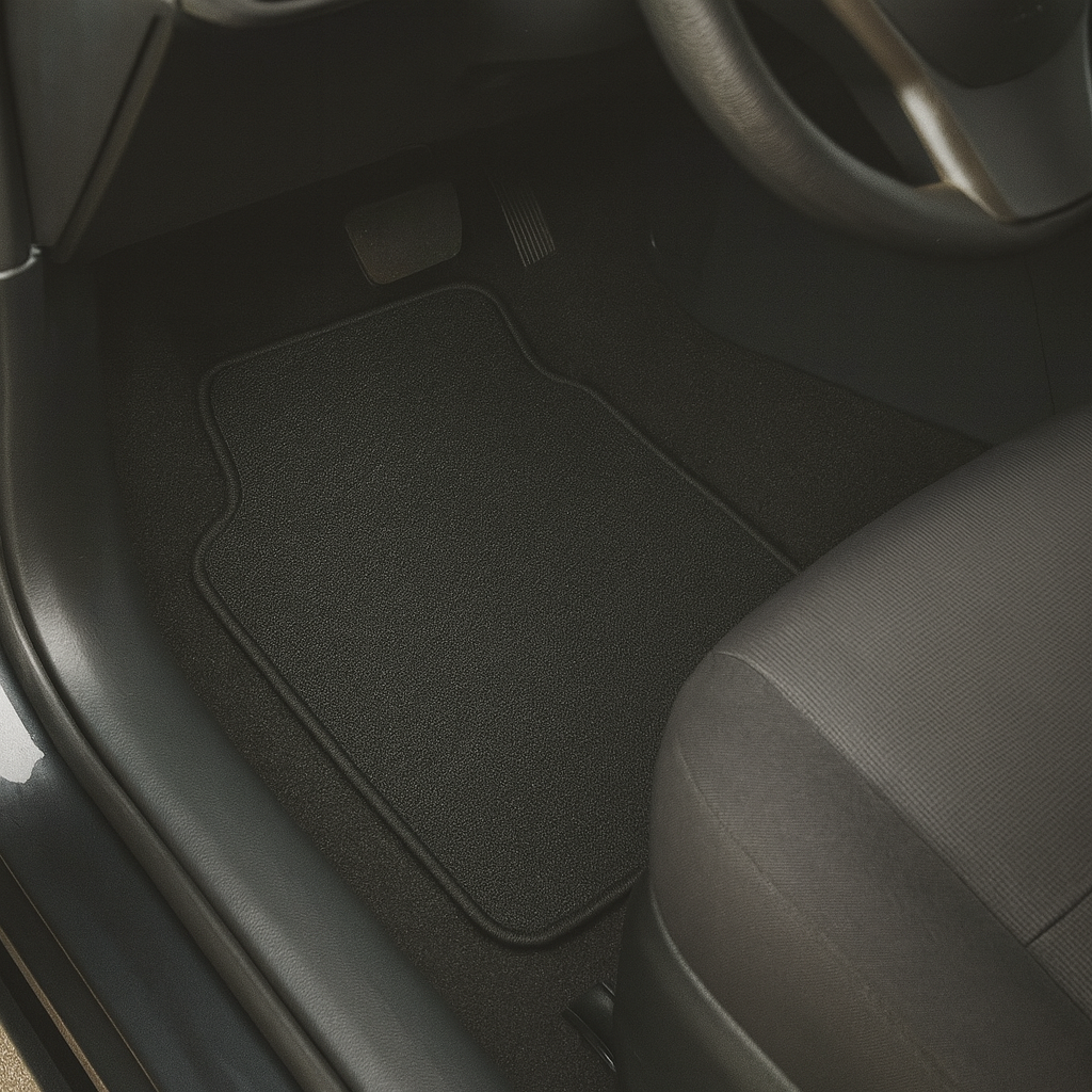 4 Piece Set of Car Floor Mats Front 26.75 x 14.25 inches, Rear 13.5 x 20 inches