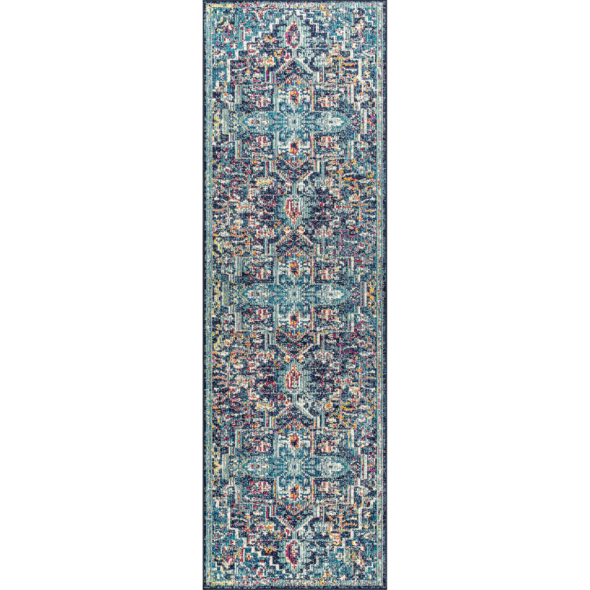 Zafra Vintage Medallion Peacock Runner Rug