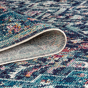 Zafra Vintage Medallion Peacock Runner Rug