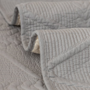 Geometric Textured Cotton Quilted Sofa Cover, Non-Slip Washable Couch Protector
