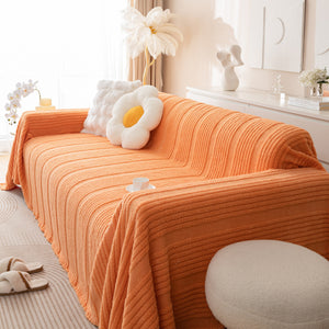 Luxury Oversized Soft Plush L Shape Couch Cover Sofa Throw Cover, Extra Large Blanket to Cover Couch