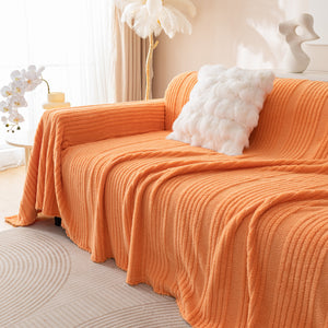 Luxury Oversized Soft Plush L Shape Couch Cover Sofa Throw Cover, Extra Large Blanket to Cover Couch