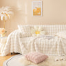 Super Soft Fluffy Faux Rabbit Fur Sofa Throw Blanket, Couch Cover Blanket for Couches Living Room Furniture Throw