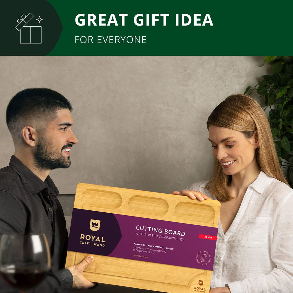 Cutting Board with Compartments, 18” x 12”