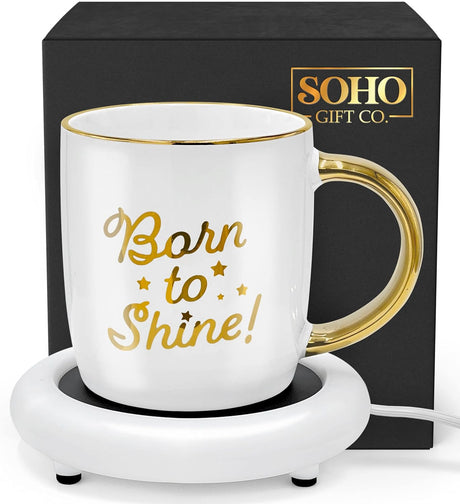 Coffee-Mug-with-Warmer,-Motivational-Electric-Heated-Cup-for-Coffee-Lover-Gifts-for-Birthday/Christmas,-12oz-Born-to-Shine-(Gift-Boxed)-