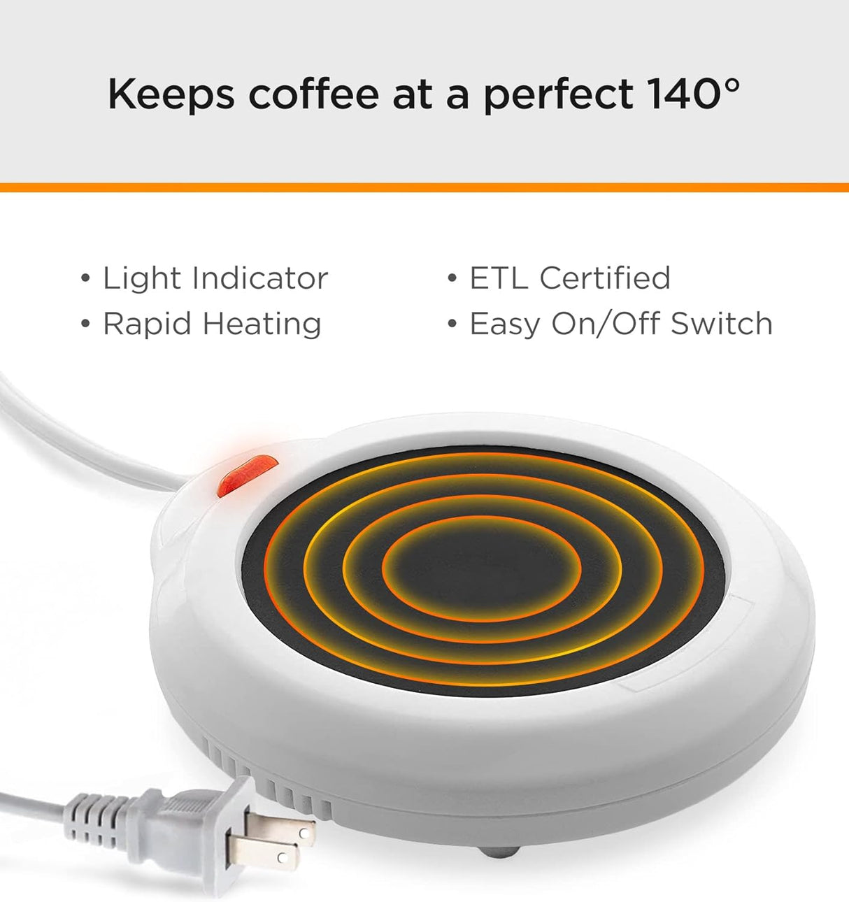 Coffee Mug with Electric Warmer, Gift for Mom or Dad with Heated Base - Great for Coffee Lover Parent, Birthday, Christmas, My Favorite Child Gave Me This Mug (12oz) Gift Boxed