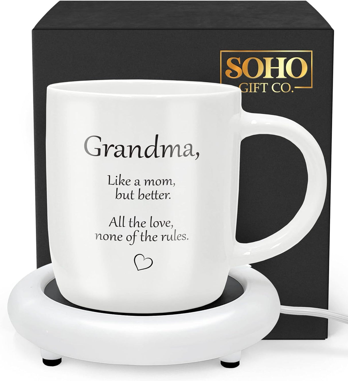 SoHo-Funny-Gift-for-Grandma,-Coffee-Mug-with-Warmer,-Electric-Heated-Cup-for-Coffee-Lover-Gifts-for-Birthday/Christmas,-12oz-(Gift-Boxed)-