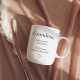 SoHo Funny Gift for Grandma, Coffee Mug with Warmer, Electric Heated Cup for Coffee Lover Gifts for Birthday/Christmas, 12oz (Gift Boxed)