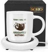 SoHo-Funny-Coffee-Mug-with-Warmer,-Electric-Heated-Cup-for-Coffee-Lover-Gifts-for-Men/Women/Birthday/Christmas,-12oz-Today-I-Will-Do-Absolutely-Nothing-(Gift-Boxed)-