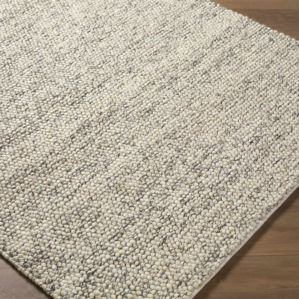 Clayne Beige & Charcoal Premium Wool Area Rug