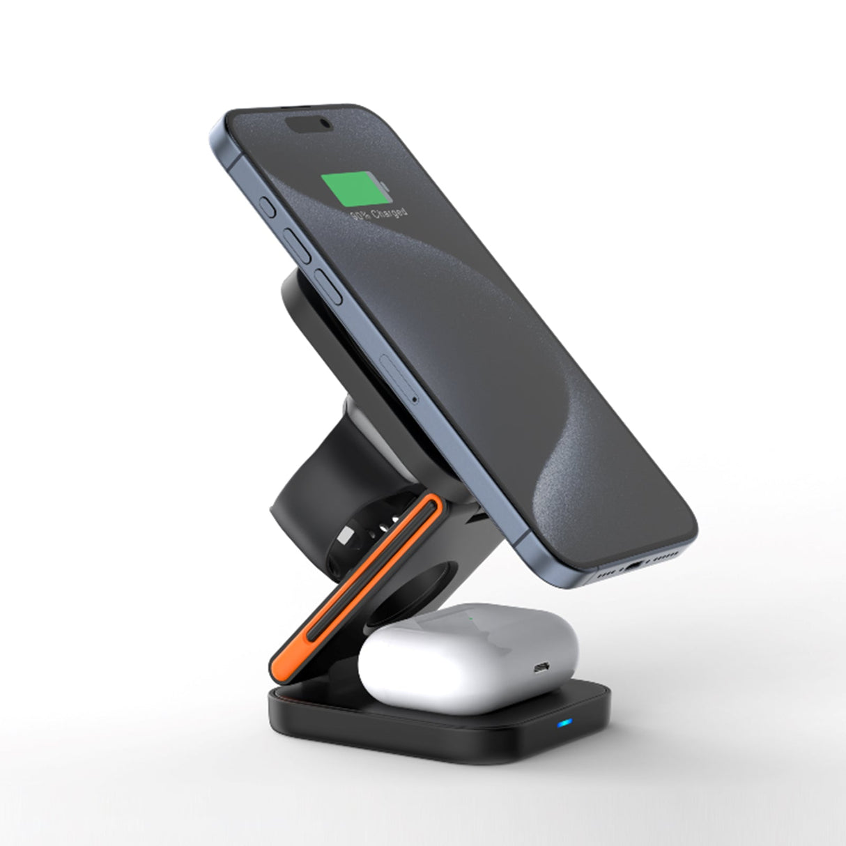FlexiTrip Foldable Wireless Charger – Compact, Fast Charging, Portable Design for iPhone, Android, and Qi-Enabled Devices
