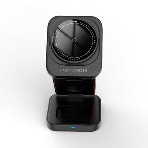 FlexiTrip Foldable Wireless Charger – Compact, Fast Charging, Portable Design for iPhone, Android, and Qi-Enabled Devices