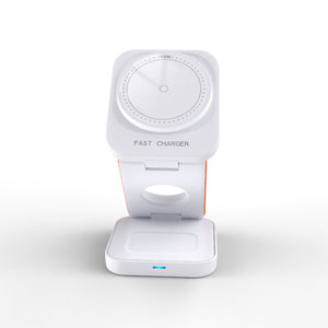 FlexiTrip Foldable Wireless Charger – Compact, Fast Charging, Portable Design for iPhone, Android, and Qi-Enabled Devices