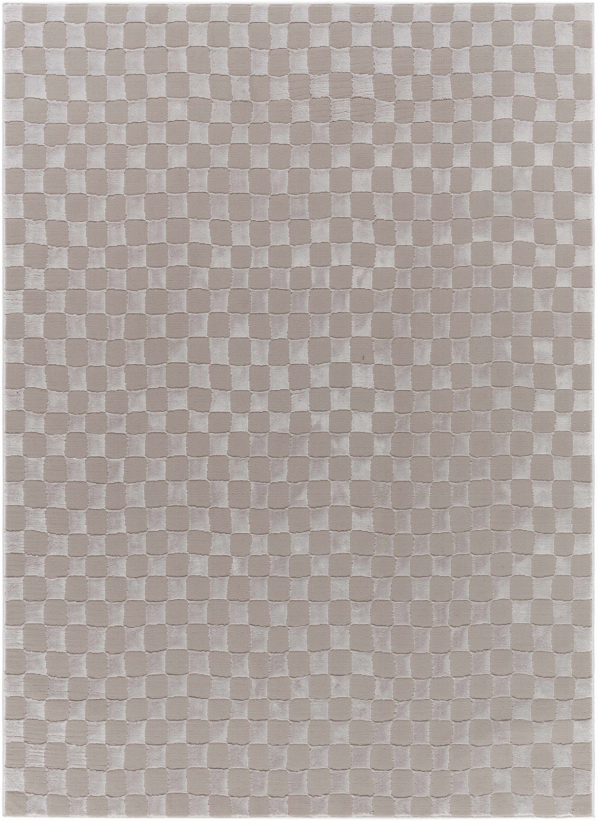 Carina Dark 3D Checkered Washable Area Rug