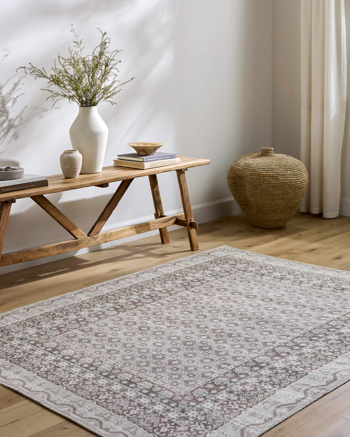 Rainier Brown Washable Rug | Our PNW Home X Livabliss
