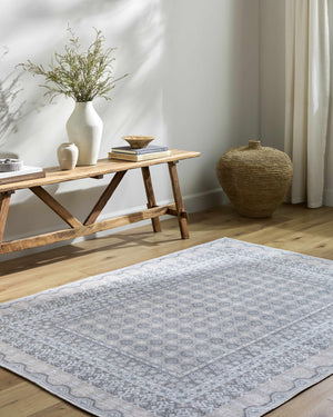 Rainier Blue Washable Rug | Our PNW Home X Livabliss