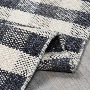 Chilliwack Gray Plaid Wool Rug