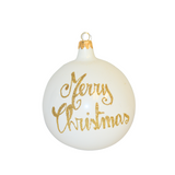 4" Hand Painted Italian Import Christmas Ornament-Red Poinsettias with Merry Christmas 2024