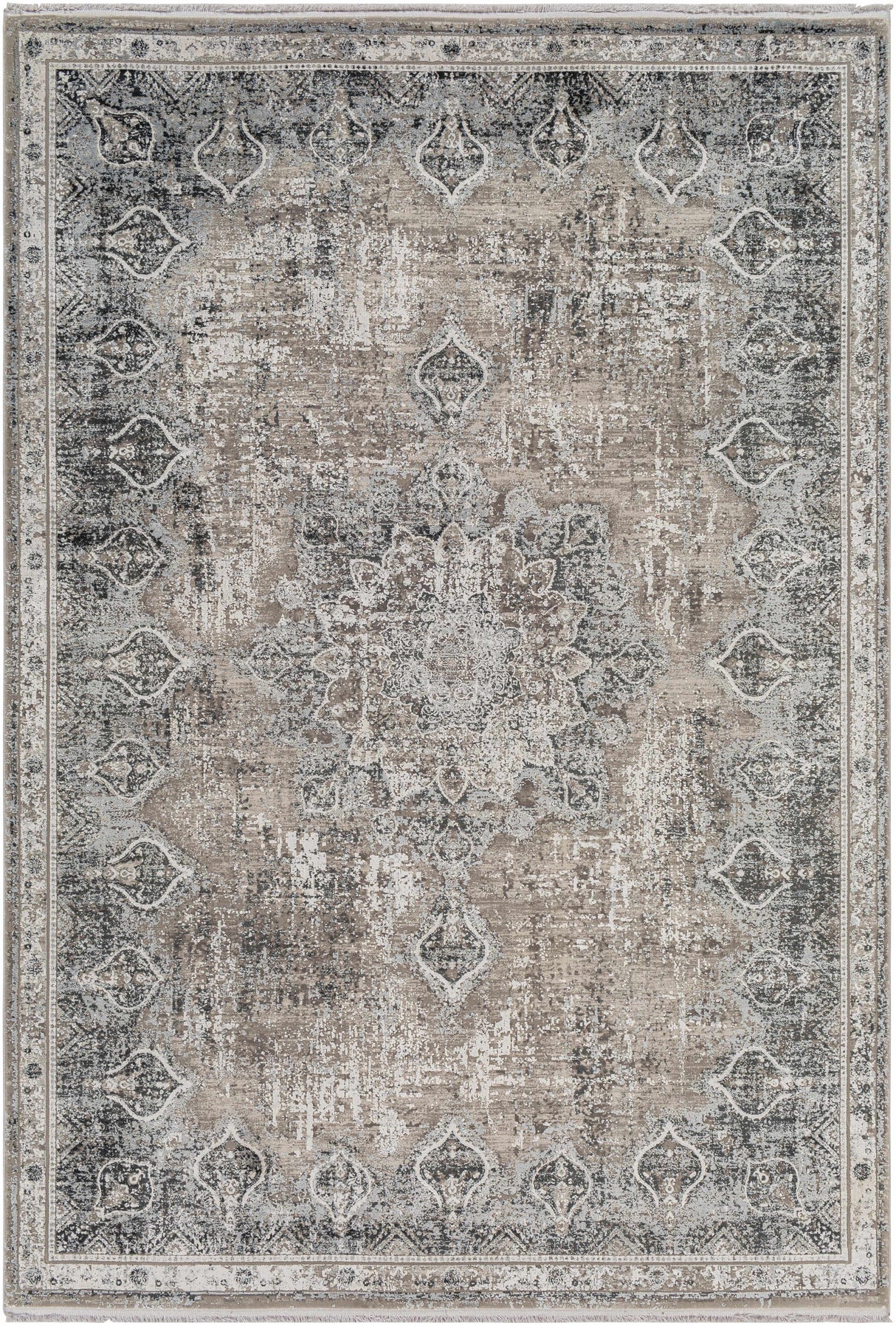 Chorlton Luxury Fringed Faux Silk Rug - Clearance