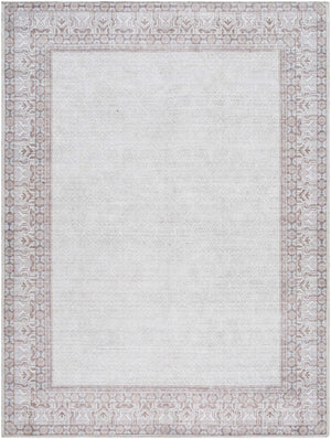 Rainier Cottage Border Brown Washable Rug | Our PNW Home X Livabliss