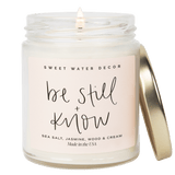 Be Still and Know Soy Candle - Clear Jar - 9 oz