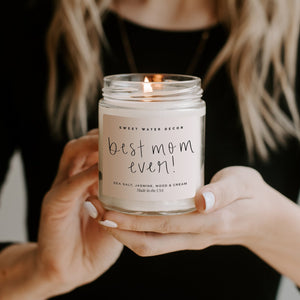 Best Mom Ever! Soy Candle - Clear Jar - 9 oz (Spa Day)