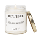 Beautiful Bride Soy Candle - Large Quote Label - 9 oz