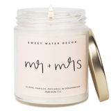 Mr. & Mrs. Quote Candle - Clear Jar - 9 oz (Palo Santo Patchouli)