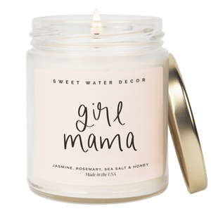 Girl-Mama-Soy-Candle-Clear-Jar-9-oz-(Wildflowers-and-Salt)-Candles