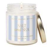 Salt and Sea Soy Patterned Candle - Clear Jar - 9 oz