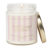 Mango and Coconut Soy Patterned Candle - Clear Jar - 9 oz