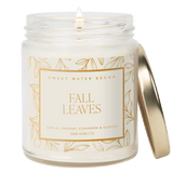 Fall Leaves Soy Candle - Patterned 9 oz - Clear Jar