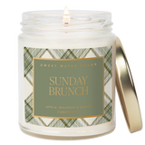 Sunday Brunch Soy Candle - Clear Patterned Jar - 9 oz