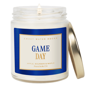 Game Day Blue Soy Candle - Clear Jar - 9 oz
