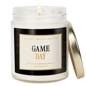 Game Day Black Soy Candle - Clear Jar - 9 oz