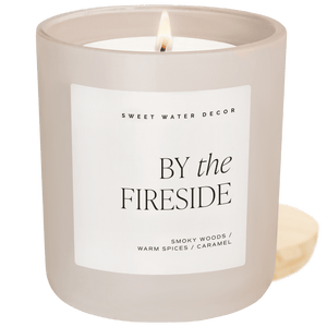 By The Fireside Soy Candle - Tan Matte Jar - 15 oz