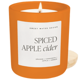 Spiced Apple Cider Soy Candle - Orange Matte Jar - 15 oz