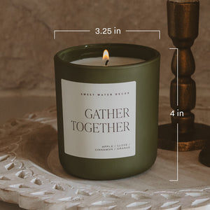 Gather Together Soy Candle - Olive Matte Jar - 15 oz